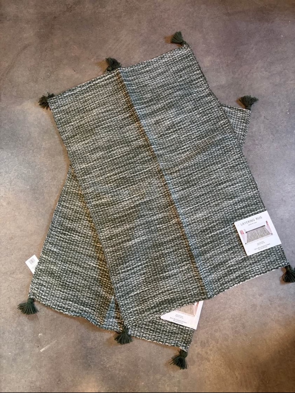 Indoor/Outdoor Green Layering Rugs